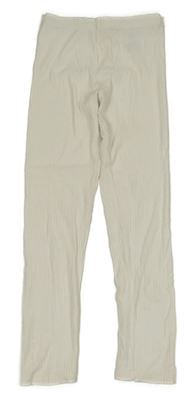 Biele rebrované legíny H&M