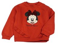 Červená mikina s Minnie a volánikmi C&A
