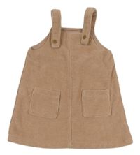 Ružové rebrované zamatové na traké podšité šaty George