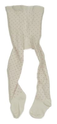 Bielo-ružové bodkovaná é pančuchy Tu