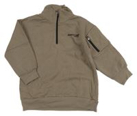 Hnedá mikina s nápisom Next