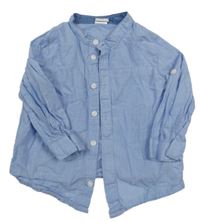 Světlemodro-bílá pruhovaná košile H&M