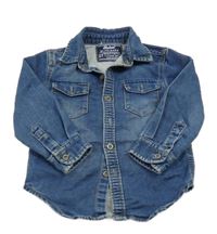 Tmavomodrá rifľová tepláková bunda Rebel