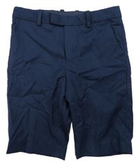Tmavomodré chino vlnené kraťasy H&M