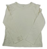 Biele tričko s volánikmi H&M