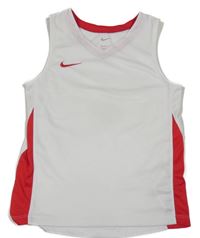 Bílo-červené sportovní tílko s logem Nike