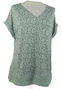 Dámske mátové bodkované tričko Matalan