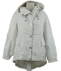 Dámská bílá šusťáková jarní parka s kapucí Elegance 