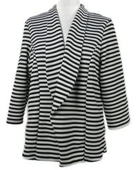 Dámský bílo-černý pruhovaný sakový cardigán George 