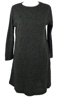 Dámske tmavosivé svetrové šaty Shein