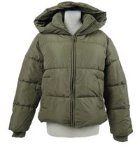 Dámská hnědá šusťáková zimní bunda s kapucí Stradivarius 