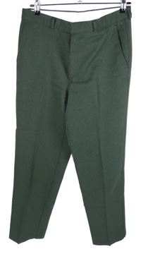 Pánské khaki společenské kalhoty s puky M&S vel. 32/31