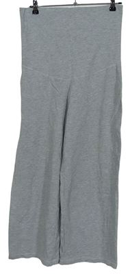 Dámske sivé culottes tehotenské é teplákové nohavice H&M