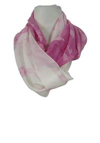 Dámska ružovo-biela kvetovaná golierová šál