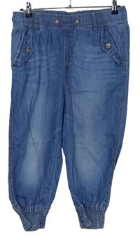 Dámske modré capri ľahké rifle Denim vel. 28