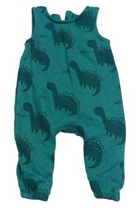 Zelený teplákový overal s dinosaury Matalan