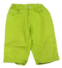 Neonově zelené riflové kraťasy H&M