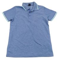Modré melírované polo tričko Y.F.K.