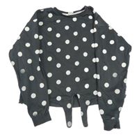 Sivá bodkovaná á crop mikina H&M