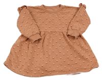 Oranžové kvetinové teplákové šaty George