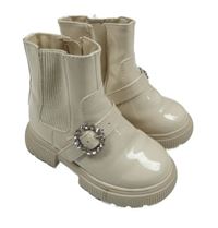 Béžové chelsea boty se sponou znn. Primark vel.25