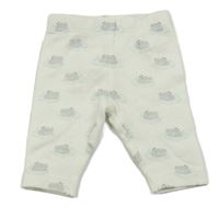 Biele ľahké tepláky s hrochy