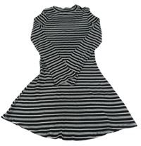 Čierno-biele pruhované šaty PRIMARK