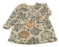 Béžové teplákové šaty s dýněmi Nutmeg