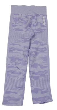 Fialové army funkčné legíny s nápisom Shein