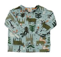 Svetlomodrá mikina s obrázkami Hema