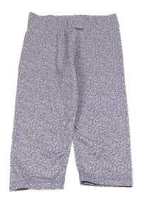 Fialovo-biele bodkovaná é capri legíny Yigga