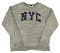 Sivá melírovaná mikina s písmeny H&M