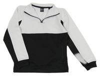 Bielo-čierna športová mikina