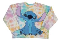 Barevná batikovaná crop mikina se Stitchem 