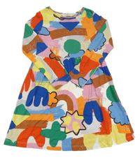 Bílé-vzorované teplákové šaty s mráčky H&M