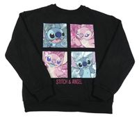 Černá mikina s Lilo & Stitch George