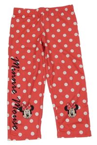Ružové capri legíny s bodkami a Minnie