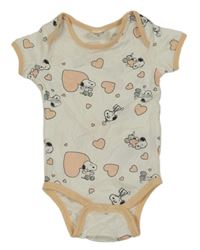 Bílo-růžové body se Snoopym PEANUTS 