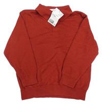 Nové - Tmavočervený sveter s golierikom H&M