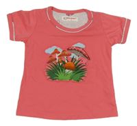 Ružové tričko s houbami Cityzone