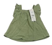 Khaki mušelínové šaty F&F