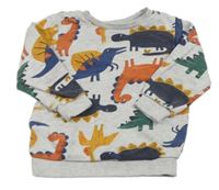 Sivá mikina s dinosaurami Matalan