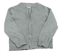 Sivý rebrovaný prepínaci sveter