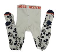 Bílé punčocháče s Mickeym 