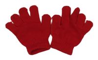 Červené prstové rukavice