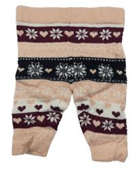 Světlerůžovo-tmavomodré vzorované kamaše Primark