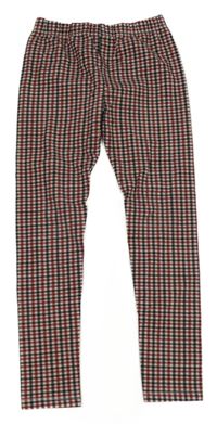 Čierno-červeno-biele kockované legíny Mayoral