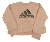 Lososová oversize crop mikina Adidas
