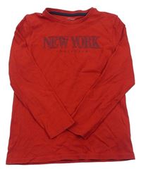 Červené tričko s nápisom Vertbaudet