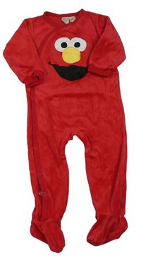 Červený sametový overal - Sesame street H&M